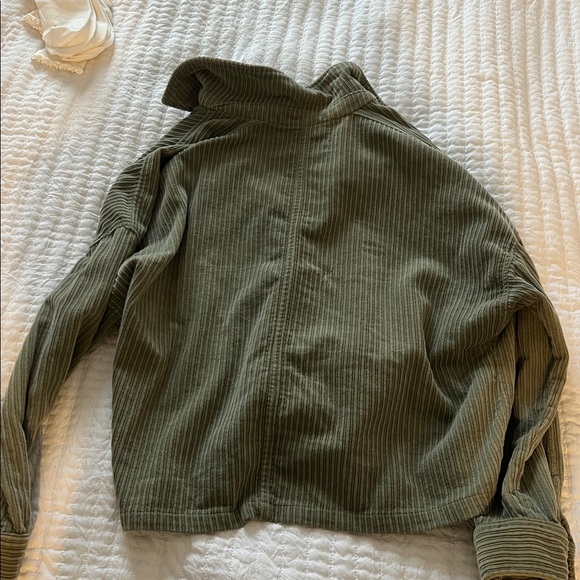 Zara Khaki Corduroy Button-Up Jacket - Picture 3 of 3